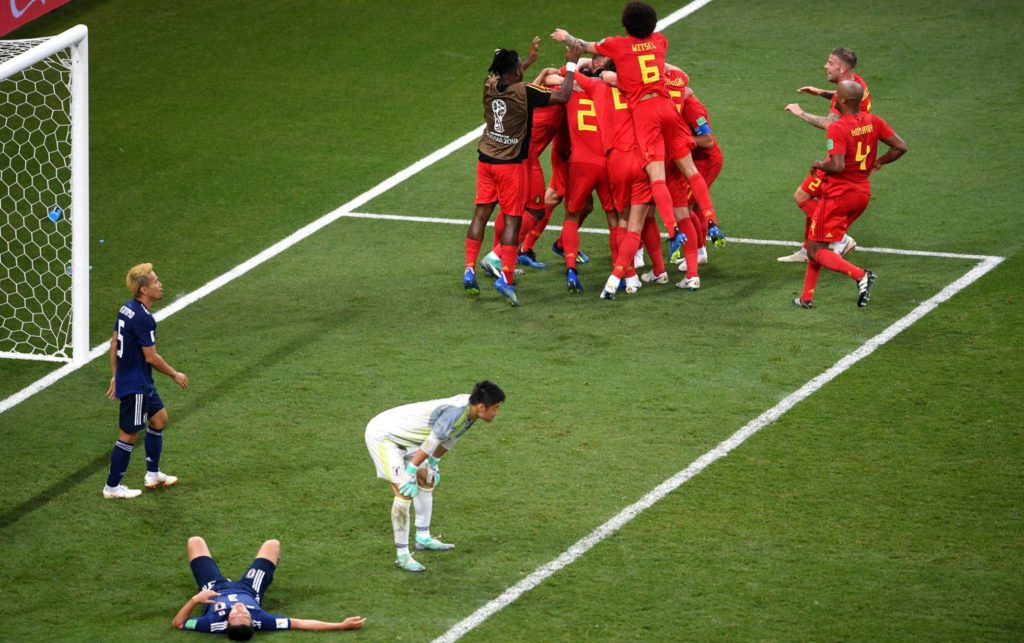 Bélgica consegue virada no último lance contra o Japão e agora pega o Brasil