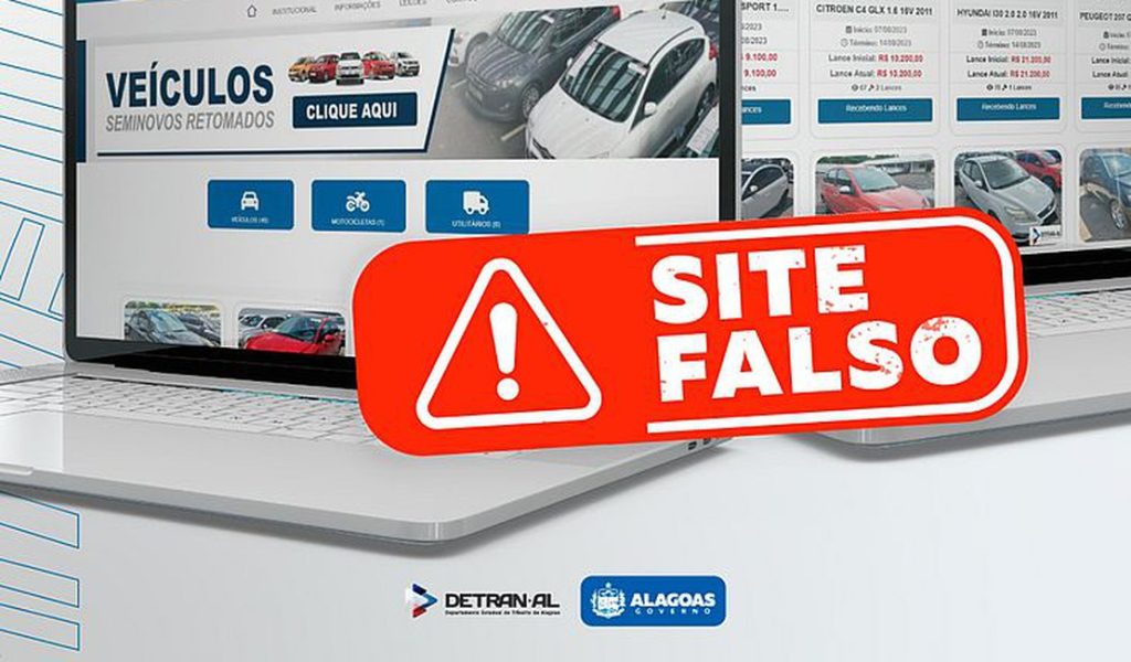 Detran Alagoas alerta sobre sites falsos de leilão de veículos; veja detalhes