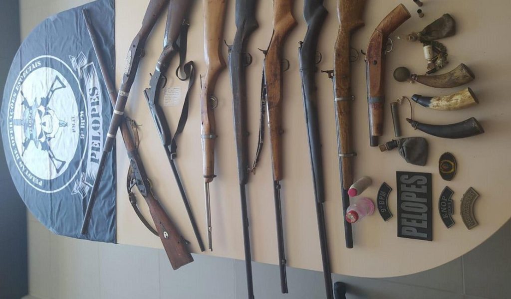 Operação integrada no sertão termina com três prisões e nove armas de fogo apreendidas