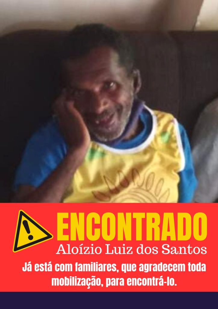 Após buscas feitas por familiares e alguns órgãos, senhor que estava desaparecido é localizado