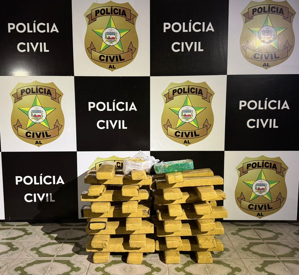 Ação da Dinpol apreende mais de 40 quilos de droga durante abordagem a ônibus interestadual em São Sebastião; uma pessoa foi presa